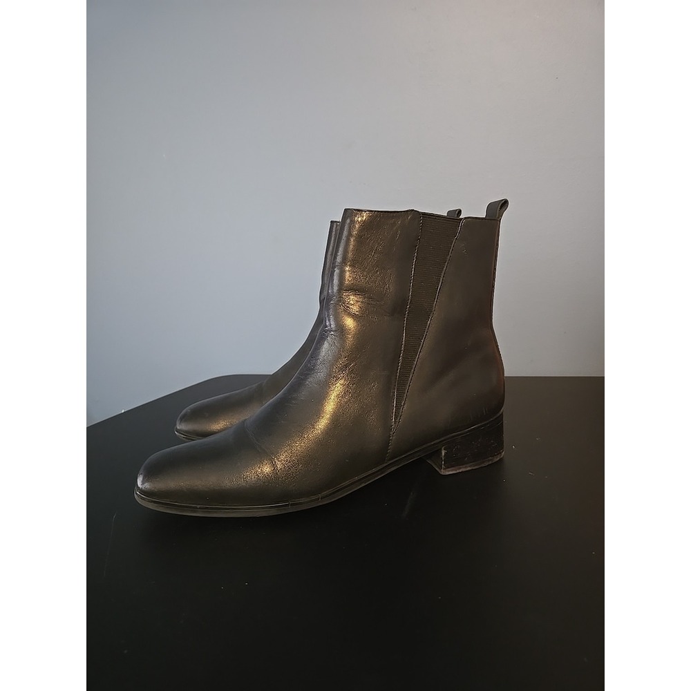 Trotters‎ Annie Ankle Chelsea Boot Black Leather Size 9.5 N